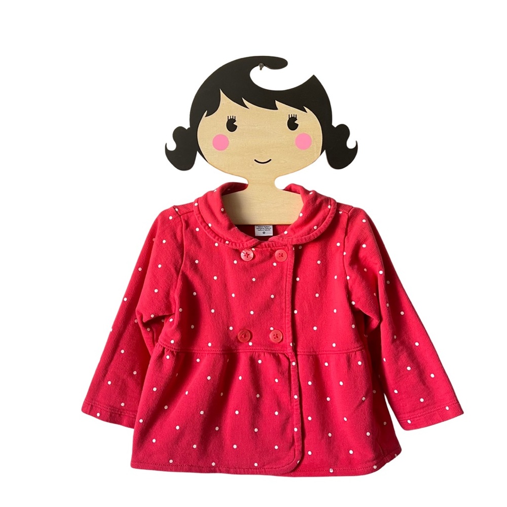 Carter’s Red Polka Dot Peplum Jacket with Buttons for Little Girls